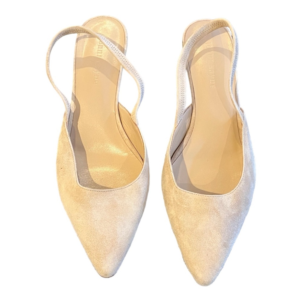 Jenni Kayne Slingback Tan Kitten Heels Size 40